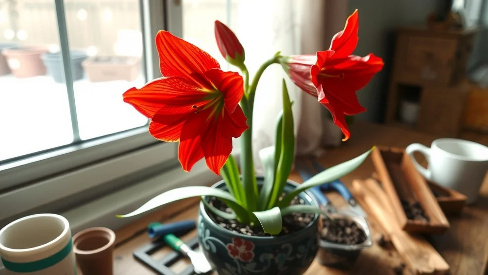 Få amaryllis att blomsa till jul