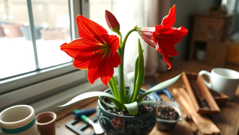Få amaryllis att blomsa till jul