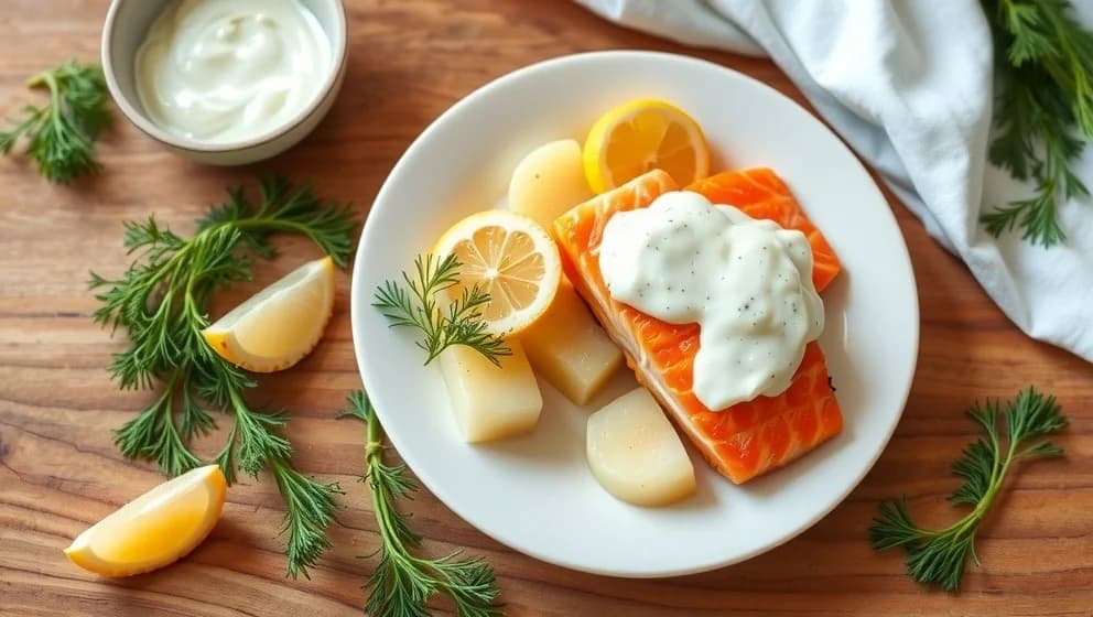 Kall sås till lax och potatis som funkar perfekt